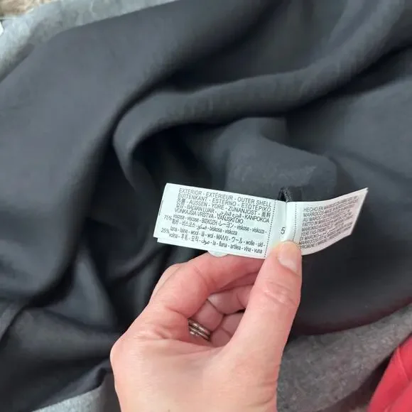 NWT ZARA MANTECO Wool Blend Oversized Cape Grey High Neck Poncho Coat Wrap M - Picture 9 of 12